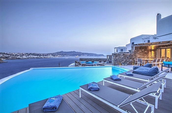 Mykonos - Villa moderne indépendante avec piscine et vue sur la mer